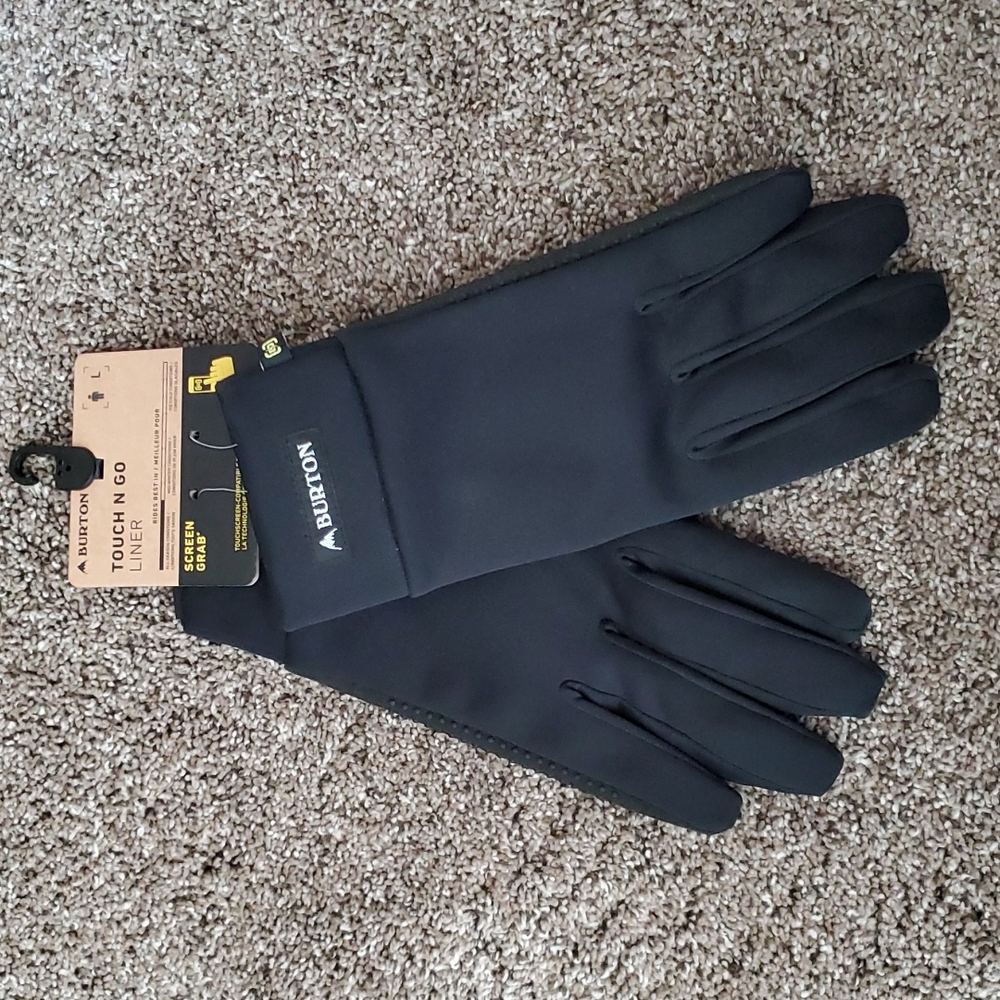 BURTON NWT Liner Gloves Black Touch n Go Large Men's